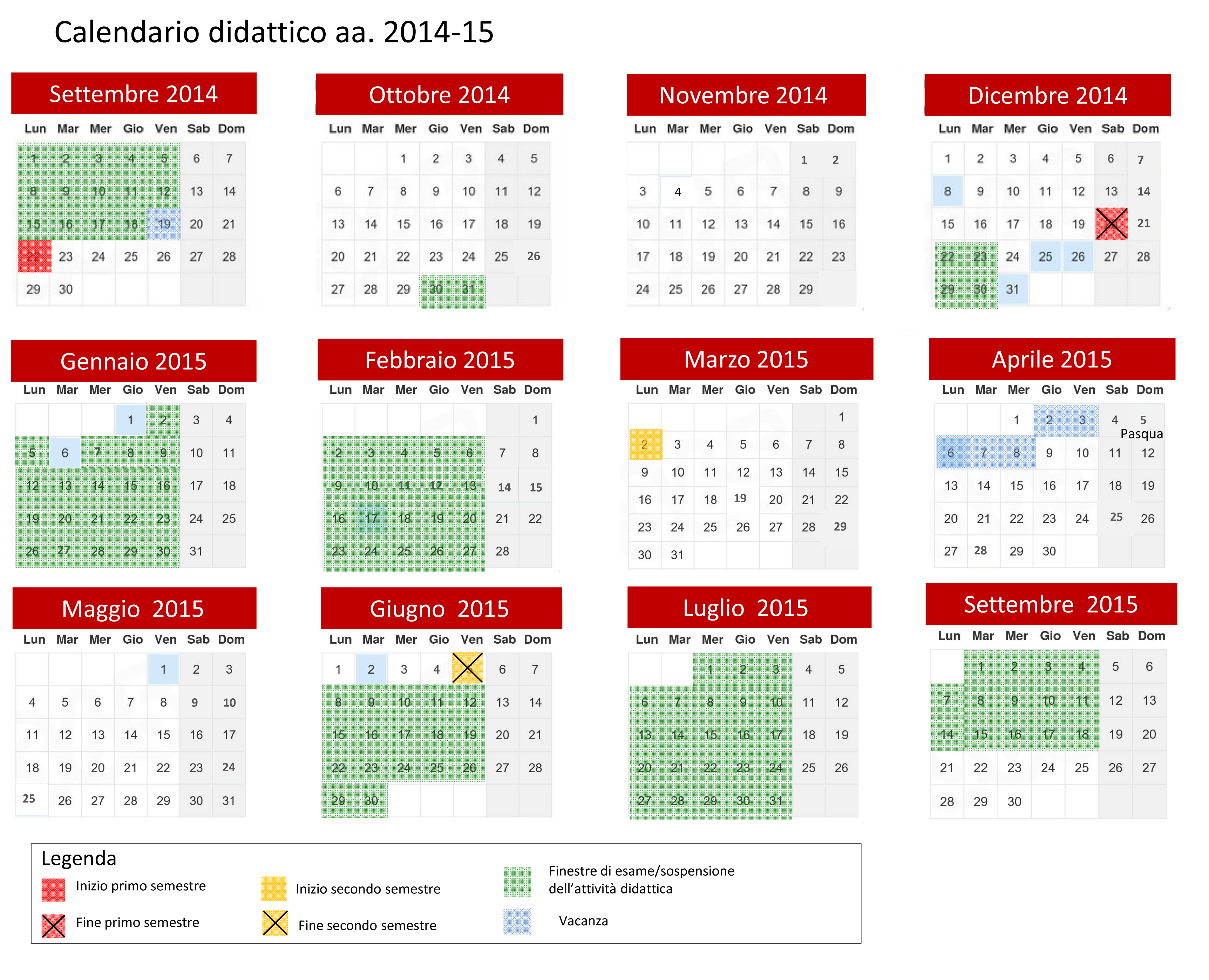 calendario didattico studenti x sito 2014-15